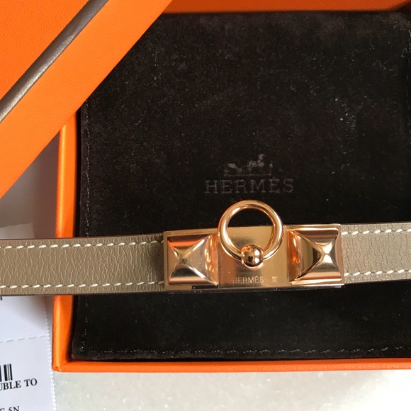 Authentic Hermes Cuir Rivale Double Tour Bracelet - Picture 7 of 8